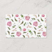 Roze Kaart voor flessenverlichting Raffle Ticket E (Achterkant)