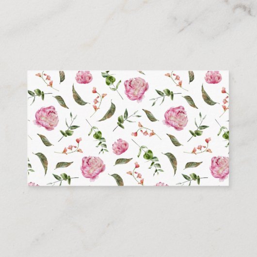 Roze Kaart voor flessenverlichting Raffle Ticket E (Achterkant)