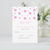 Roze Kaart voor Glitter Confetti Response (Staand voorkant)