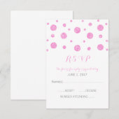 Roze Kaart voor Glitter Confetti Response (Voorkant / Achterkant)
