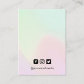Roze Kaart voor groen oorscherm Visitekaartje (Achterkant)