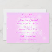 Roze Kaart voor het aanhalen van een vlinder met L (Achterkant)