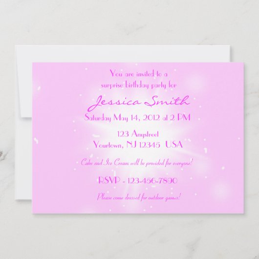 Roze Kaart voor het aanhalen van een vlinder met L (Achterkant)