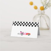 Roze kaart voor rackmeiden op geboortedag plaatskaartje (Voorkant)