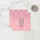 Roze Kaart voor trommelpompen Notitiekaartje (Voorkant / Achterkant in situ)