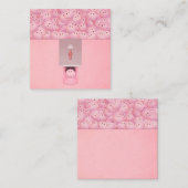 Roze Kaart voor trommelpompen Notitiekaartje (Voorkant / Achterkant)