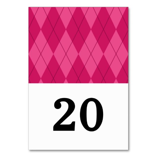 Roze Kaart voor weddenschappen met Argyle (Voorkant)