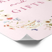 Roze Kaarten en Cadeaus Bruidstheeposter Poster (Hoek)