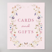 Roze Kaarten en Cadeaus Bruidstheeposter Poster (Voorkant)