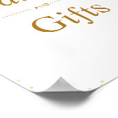 Roze Kaarten met blote roze spoel en cadeaubord Poster (Hoek)