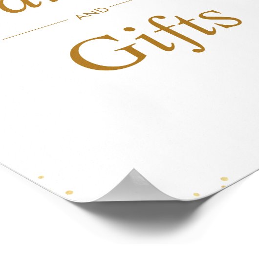 Roze Kaarten met blote roze spoel en cadeaubord Poster (Hoek)