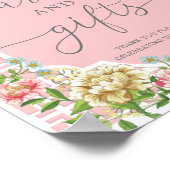 Roze Kaarten van de Chinoiserie en cadeaubonborden Poster (Hoek)