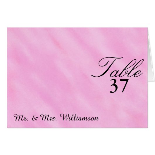 Roze Kaarten voor Blush Wedloop Tent (Voorkant Horizontaal)