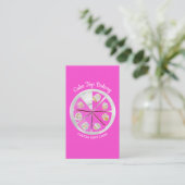 Roze Kaas Cake Bovenste Plak Visitekaartje (Staand voorkant)