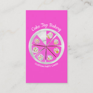 Roze Kaas Cake Bovenste Plak Visitekaartje