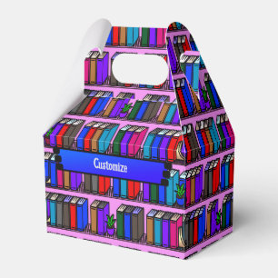 Roze kabel voor kleine bibliotheekboekhouders bedankdoosjes