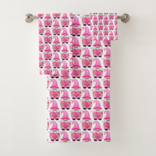 Roze Kabouter Harten Bos Scandinavisch Mooie Badka Bad Handdoek