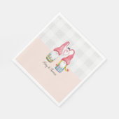 Roze kabouter in liefde Waterverf met de hand gesc Servet (Hoek)