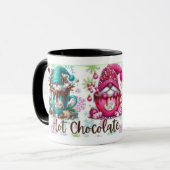 Roze Kabouter Warme Chocolade Weer Mok (Voorkant links)