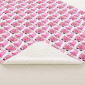 Roze kabouterharten bos Scandinavische cute Sherpa Deken (3/4)