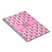 Roze kabouterharten bos schetsboek Schattig Notitieboek (Rechterzijde)