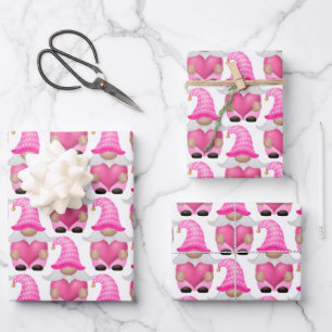 Roze kabouters harten bosland Scandinavische cute Inpakpapier Vel