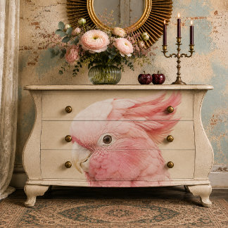 Roze Kaketoe Decoupage Tissuepapier
