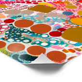 Roze kaketoe in Aboriginal Dot Art Style Perfect Poster (Hoek)