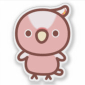 Roze kaketoe sticker (Voorkant)