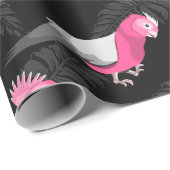 Roze kaketoes vogelpatroon cadeaupapier (Rol Hoek)