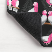 Roze kaketoes vogelpatroon muismat (Hoek)