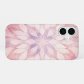 Roze Kaleidoscoop iPhone 16 Hoesje (Achterkant horizontaal)