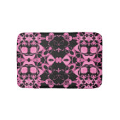 Roze Kaleidoscoop met Zwart Badmat (Voorkant)