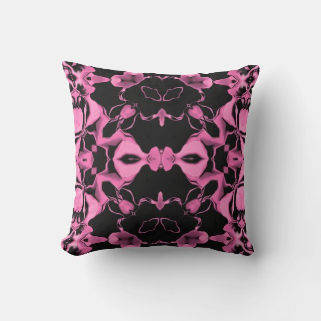 Roze Kaleidoscoop met Zwart Kussen (Voorkant)