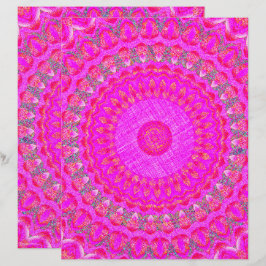 Roze Kaleidoscoop Scrapbook Papier 2-zijdige Pagin