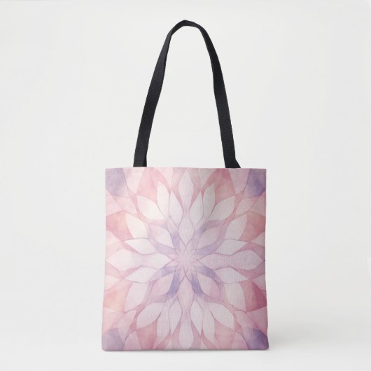 Roze Kaleidoscoop Tote Bag (Voorkant)