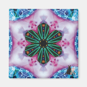 Roze Kaleidoscoopmagneet Magneet