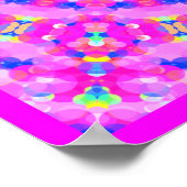 Roze Kaleidoscope Meditation Poster w Border Small (Hoek)