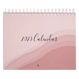 Roze kalender met abstracte kunst