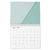 Roze kalender met abstracte kunst (Mar 2027)