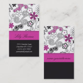 Roze kalender-profielkaart visitekaartje (Voorkant / Achterkant)