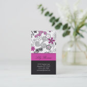 Roze kalender-profielkaart visitekaartje (Staand voorkant)