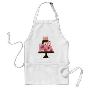 Roze kalke Birthday Cake Standaard Schort