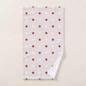Roze, kalkoenrode en witte stippen bad handdoek (Handdoek)