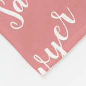 Roze kalligrafie Gepersonaliseerde Herhalingsnaam Fleece Deken (Hoek)