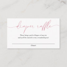 Roze kalligrafie, luidere Raffle-behuizingskaart