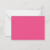 Roze kalligrafie naam monogram notitiekaartje (Achterkant)