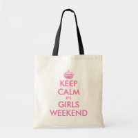 Roze kalm houden, het zijn meisjes canvas tas in h