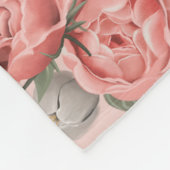  roze kalveren fleece deken (Hoek)