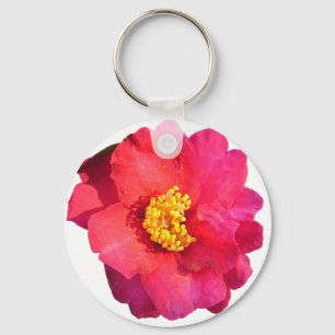 roze kamellia sleutelhanger